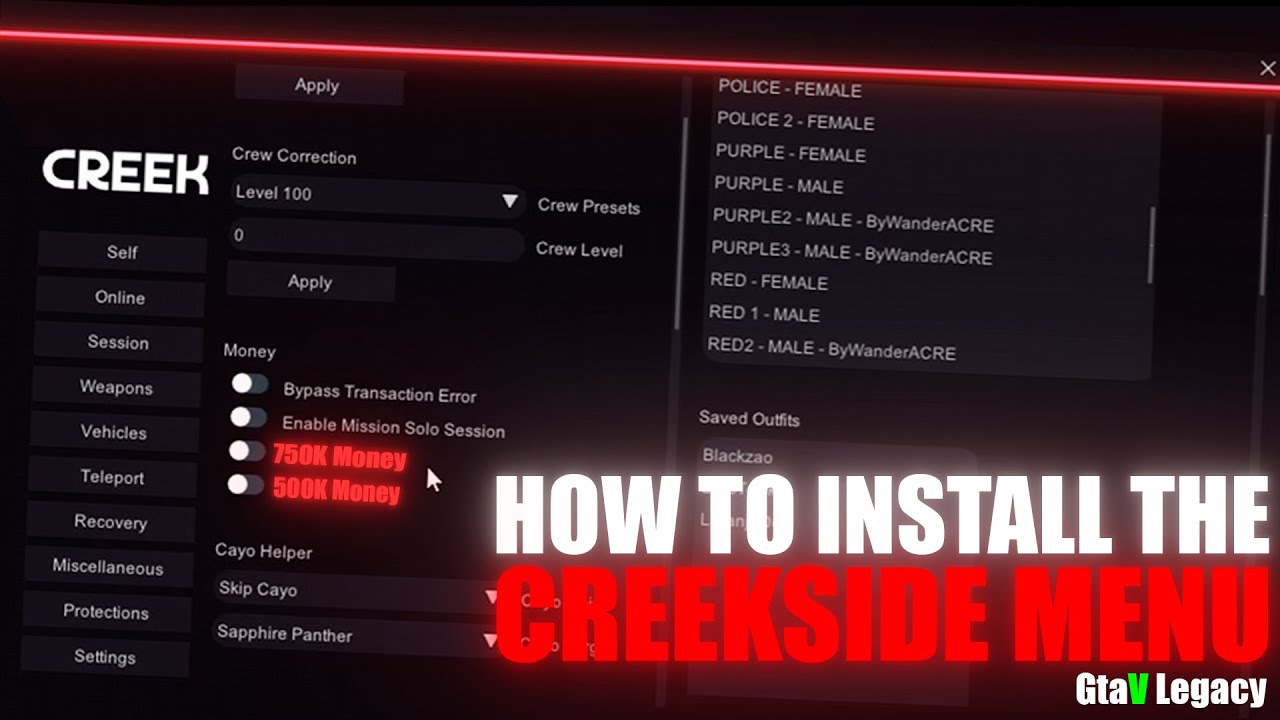 THE BEST MOD MENU TO UPGRADE YOUR GTA LEGACY,  PERMANENT AND COMPLETE MOD!!!!!!