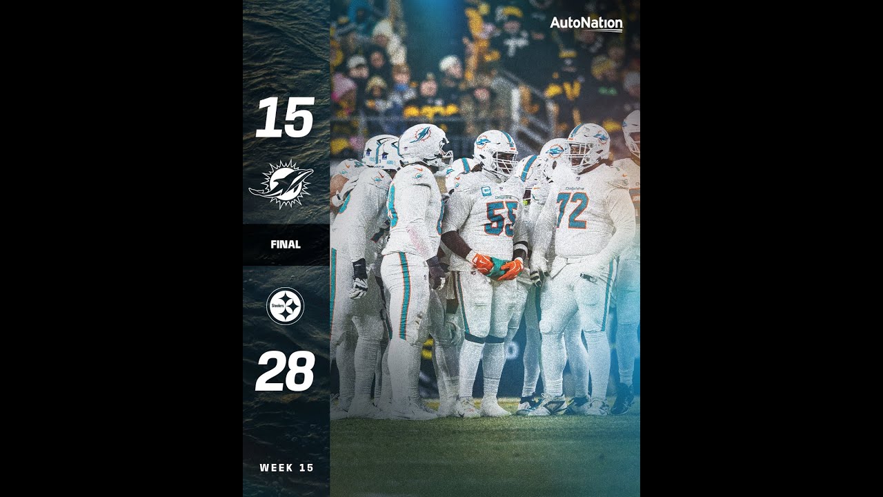 REACTION TO MIAMI DOLPHINS 28-15 LOSS TO PITTSBURGH STEELERS// MIAMI CRUMBLES IN COLD WEATHER AGAIN