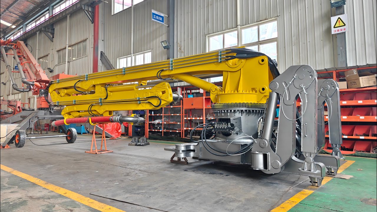 Saintyol DAWIN Compact Loader Attached Mobile Concrete Placing Boom 18 meter 4 sections M Shape