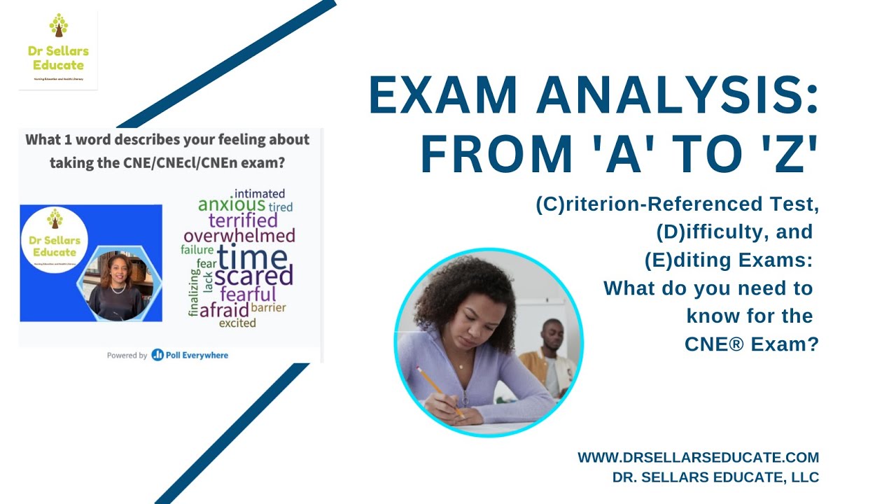 Snapshot 108-Exam Analysis, A-to-Z: Criterion (Referencing), Difficulty, Editing Exams