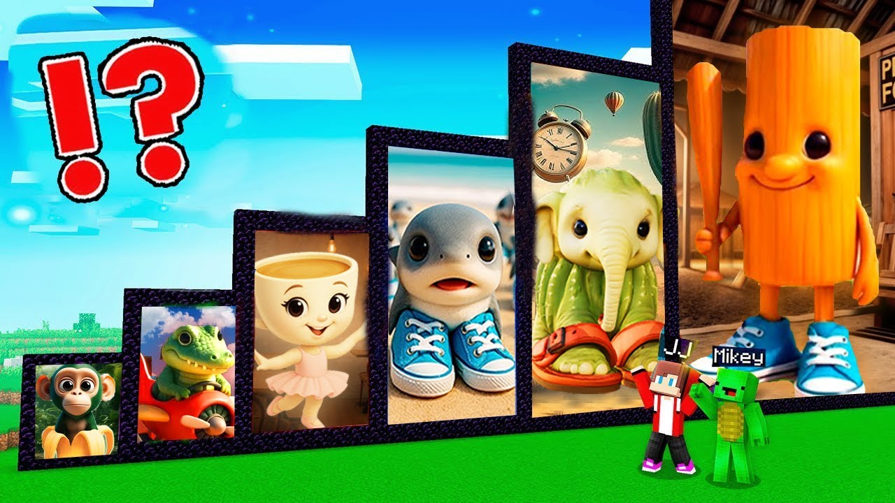 JJ and Mikey found PORTALS ALL BABY ITALIAN BRAINROT ANIMALS Minecraft Maizen TungSahur Ballerina