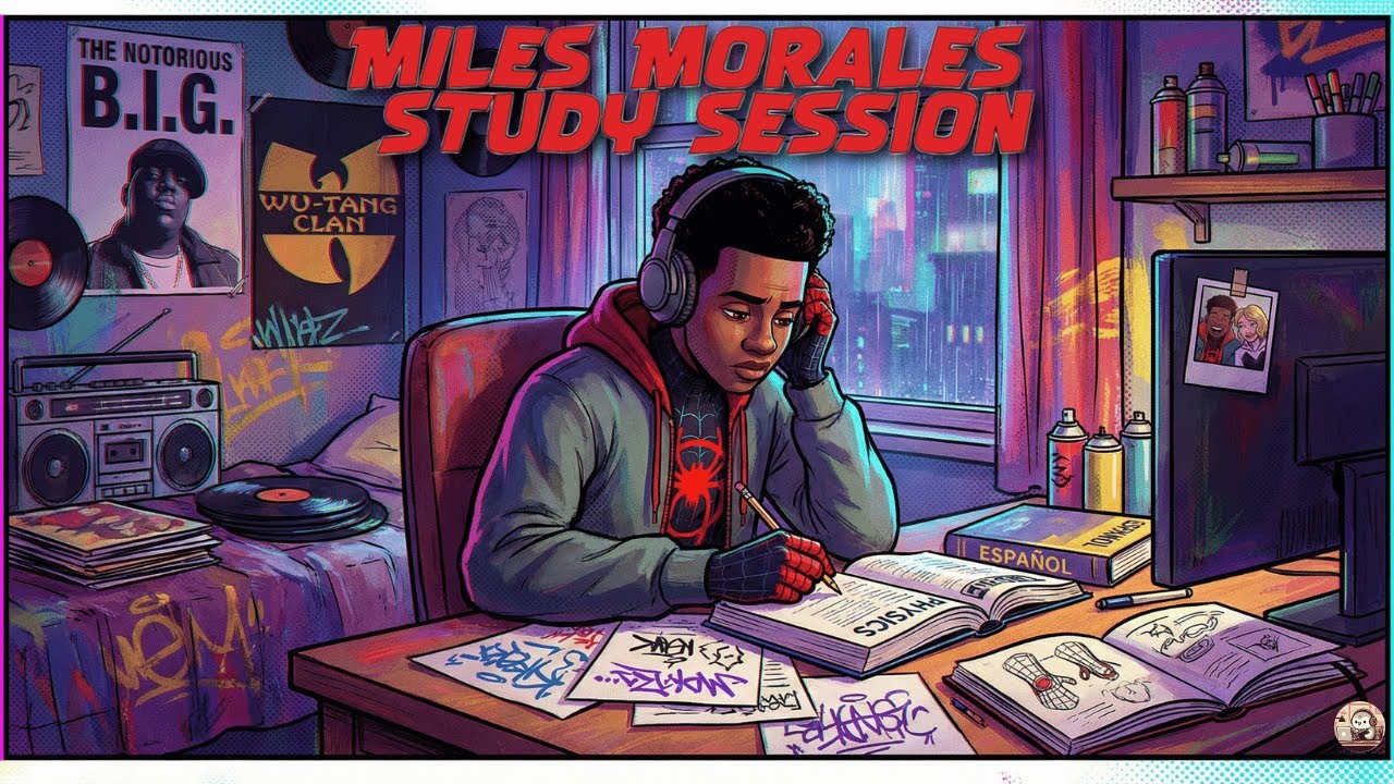 Miles Morales Study Session | Spiderman Chill Hip Hop Beats for Deep Focus