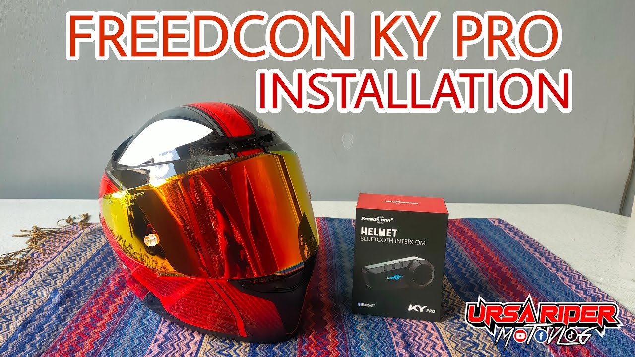 INSTALLING FREEDCON KY PRO / KYT DEADPOOL HELMET / URSA.RIDERMOTOVLOG