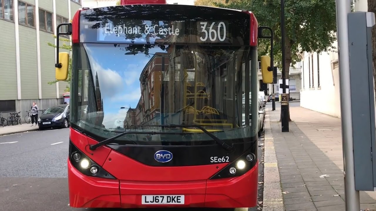 BYD Enviro 200 EV Route 360 Go-Ahead London SEe62 LJ67 DKE
