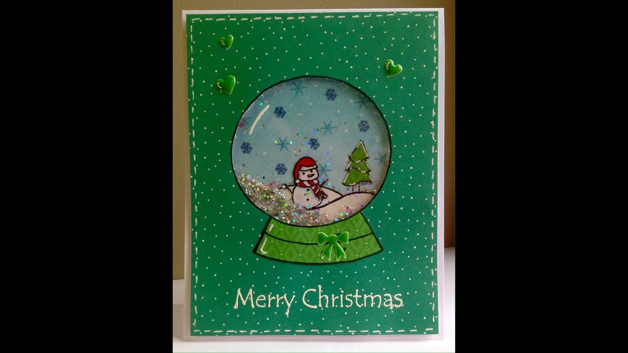 Snow globe shaker card