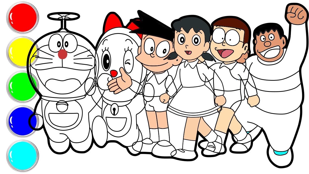 Draw Amazing Doraemon Characters in Minutes! Doraemon, Dorami, Suneo, Shizuka, Nobita, Gian