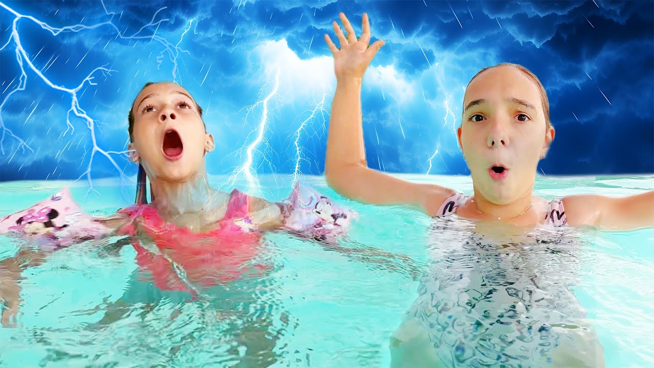 😱 TEO SPERIATĂ de FURTUNA PUTERNICĂ ⛈️ la PISCINĂ lângă ORADEA 🏙️ MAMA ÎNȚEPATĂ de ALBINĂ 🐝