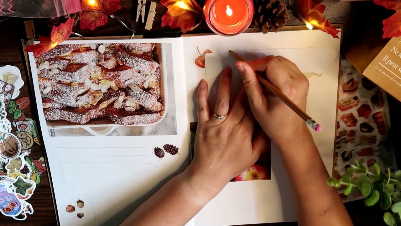 ASMR - Autumnal Recipe Journaling (soft spoken version)