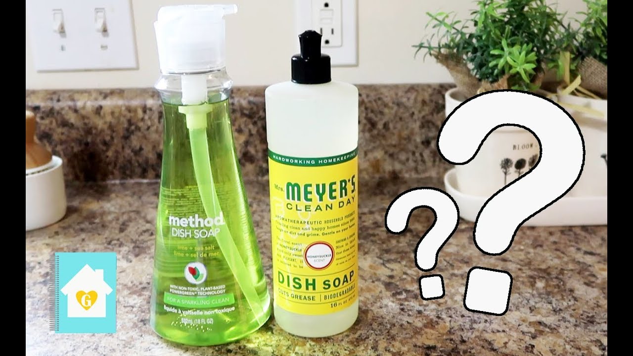 METHOD VS. MRS. MEYER'S DISH SOAP COMPARISON | THE BEST NATURAL DISH SOAP