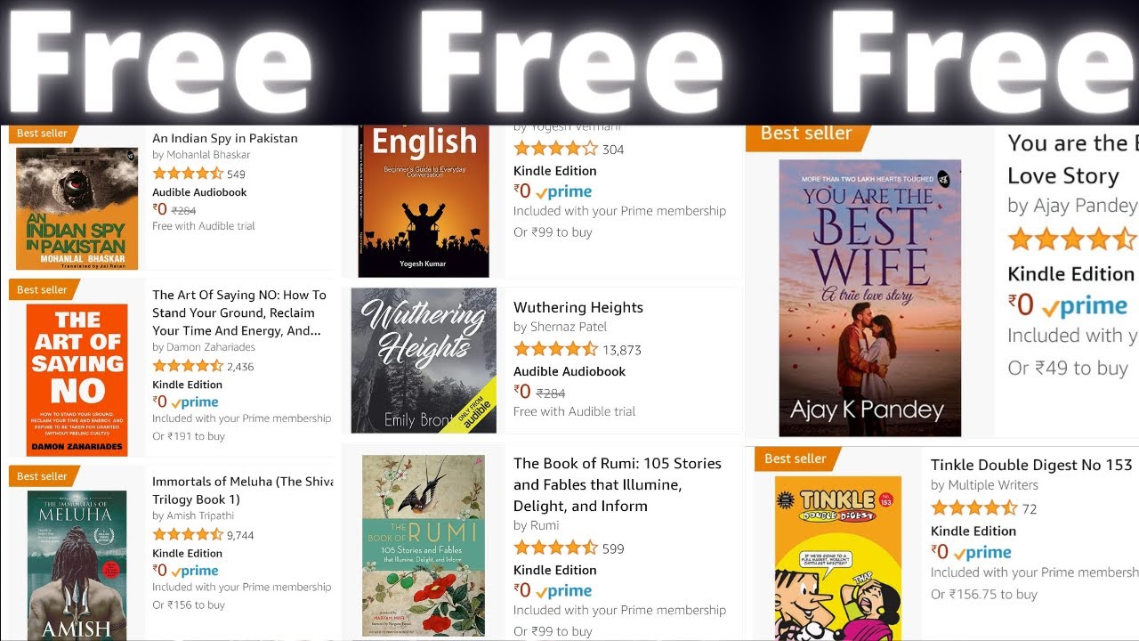 Kindle, Audible, Free books, Amazon kindle Free Books, Amazon Audible Free Books