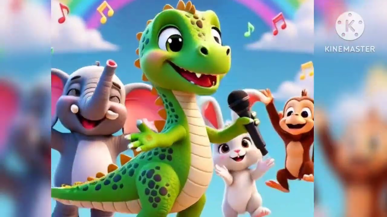 🦖 டைனோ டைனோ சந்தோஷ பாடல்! 🌈🎶 குழந்தைகளுக்கான டைனோசர் டான்ஸ் பாடல் 💃🕺