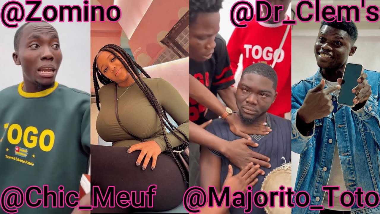 Dr Clem's|Kodjo|Tovia|Majorito Totorino|Jojo Officier|Moufitiii|Ma Famille228|Dr Seringue|Pierrot|🤣🤣