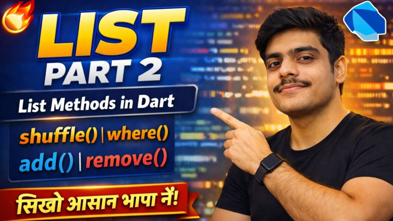 List Part 2 Dart Programming | List Methods & Operations in Dart (Hindi)#apkaapnatarun