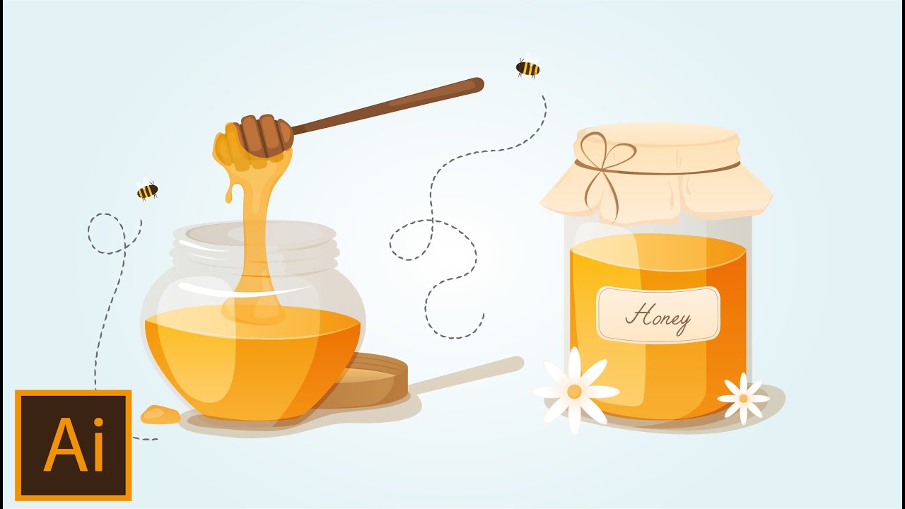 How To Make Honey In a Jar In Illustrator!