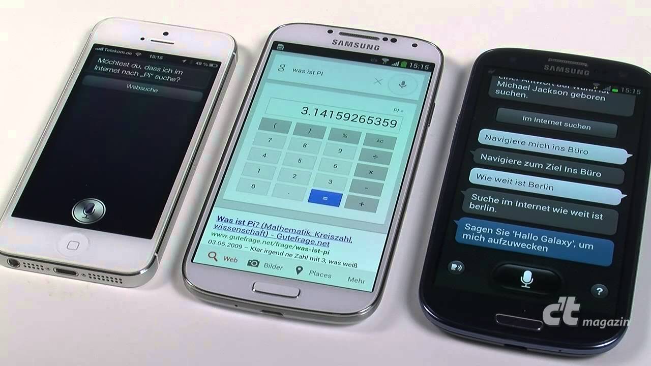 Sprachsteuerung mit Google Now, Siri & S Voice
