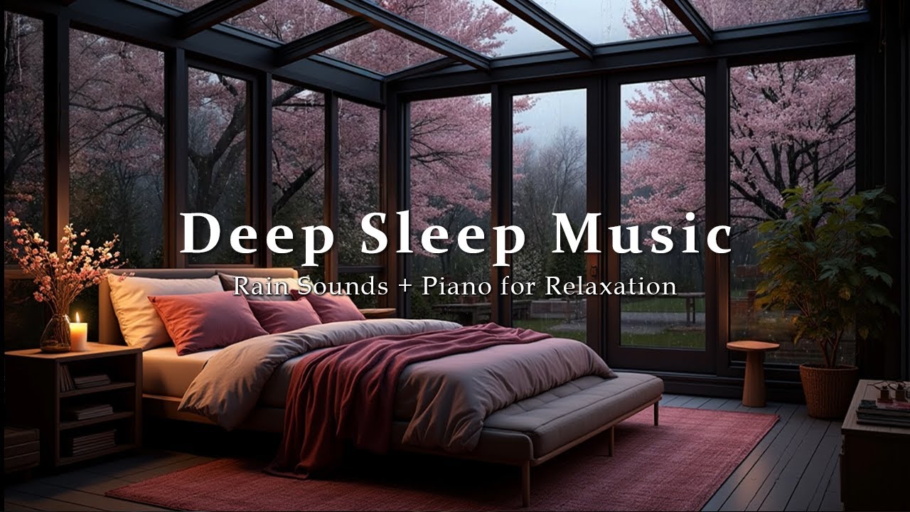 Spring Rain Piano for Deep Sleep - Relaxing Music to Ease Anxiety and Improve Sleep Quality