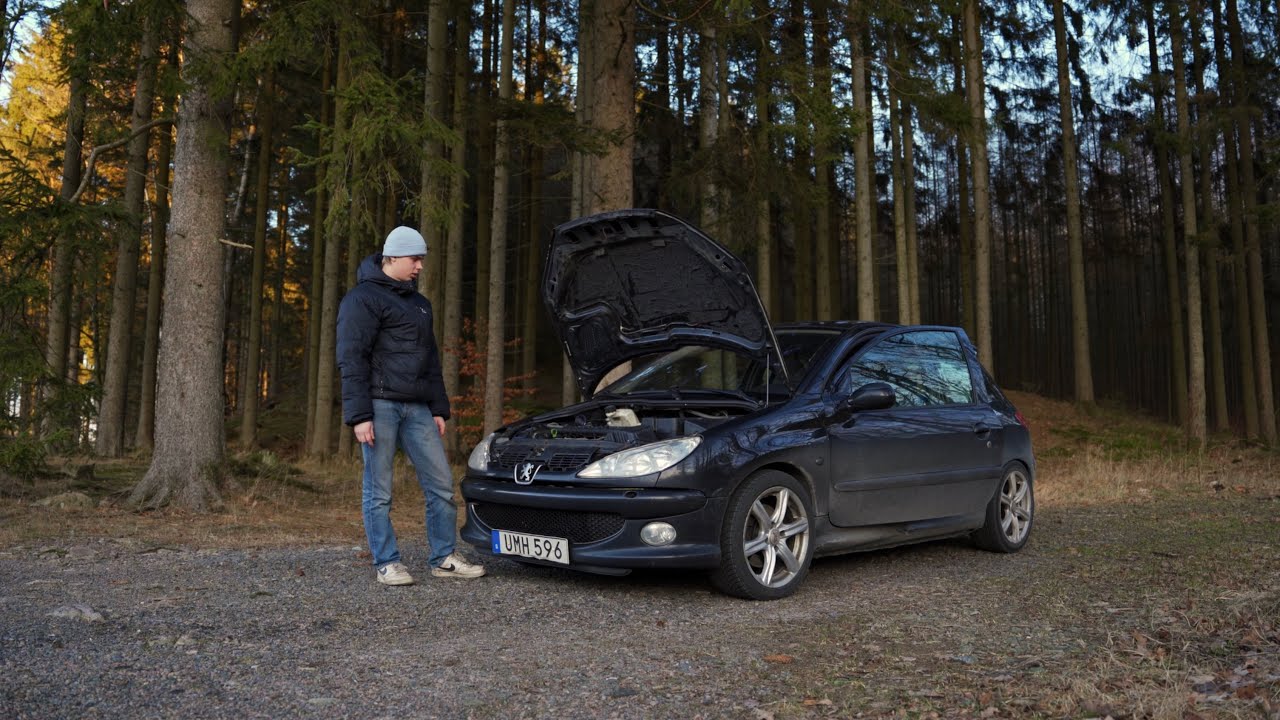 Filmar Williams Peugeot 206RC och får punktering - Random Vlogg nr.1