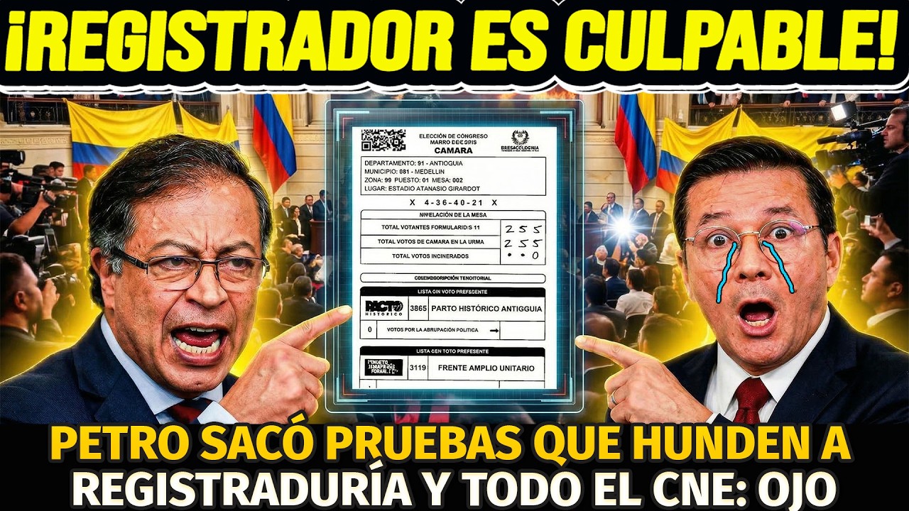 PETRO HUNDE A REGISTRADOR CON PRUEBAS EN SU CONTA. 