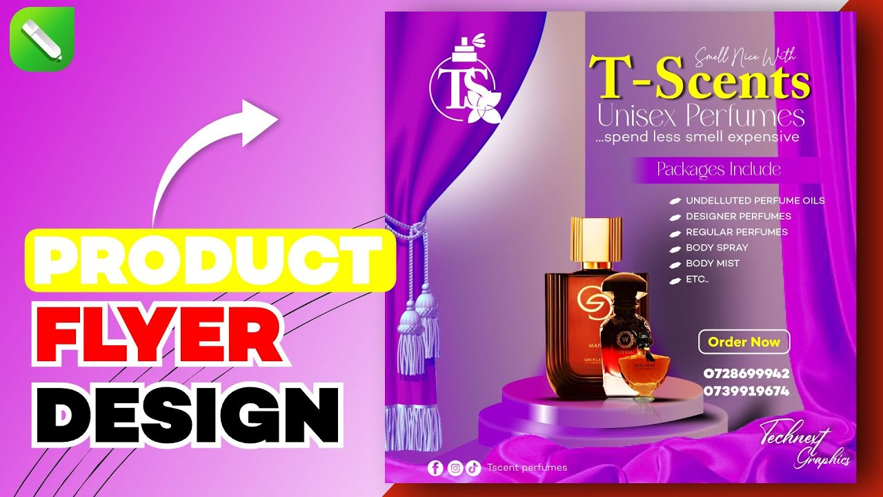 How to Design Perfume Product Flyer   |  |   CorelDraw   |  |   2024