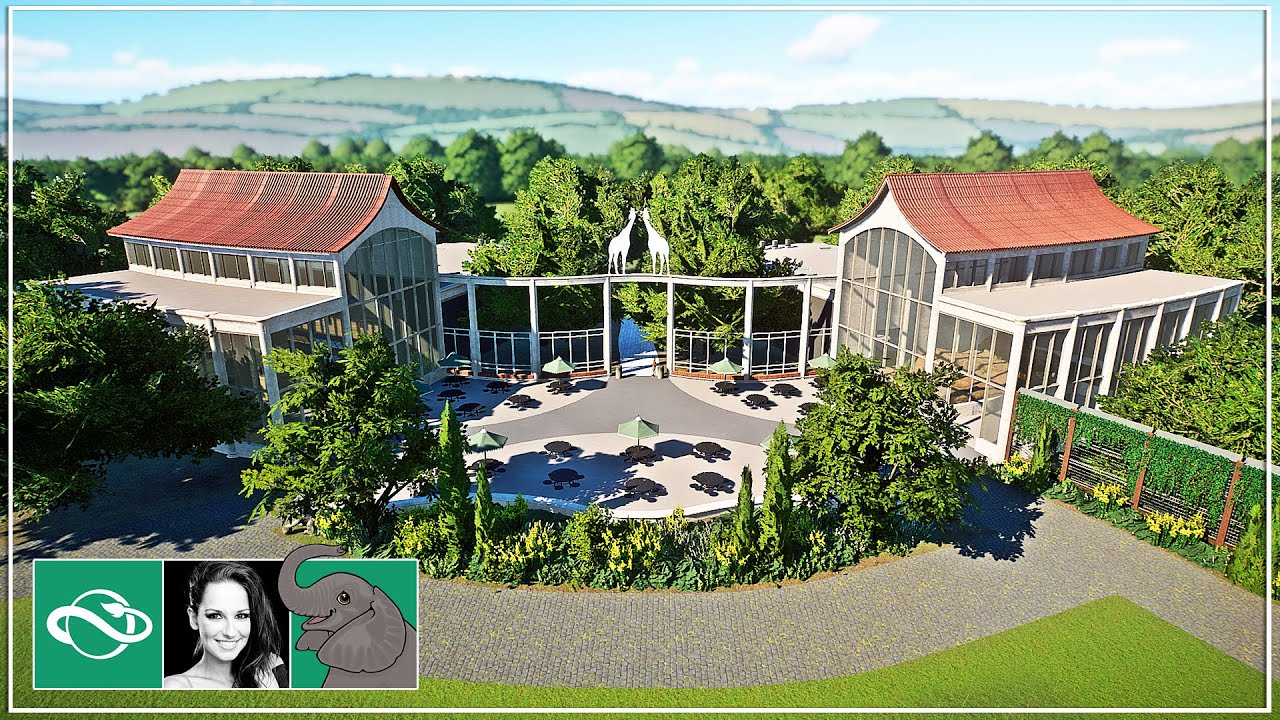🐘 Lion Habitat & Restaurant | Twin Buildings Tour | City Zoo | Planet Zoo |