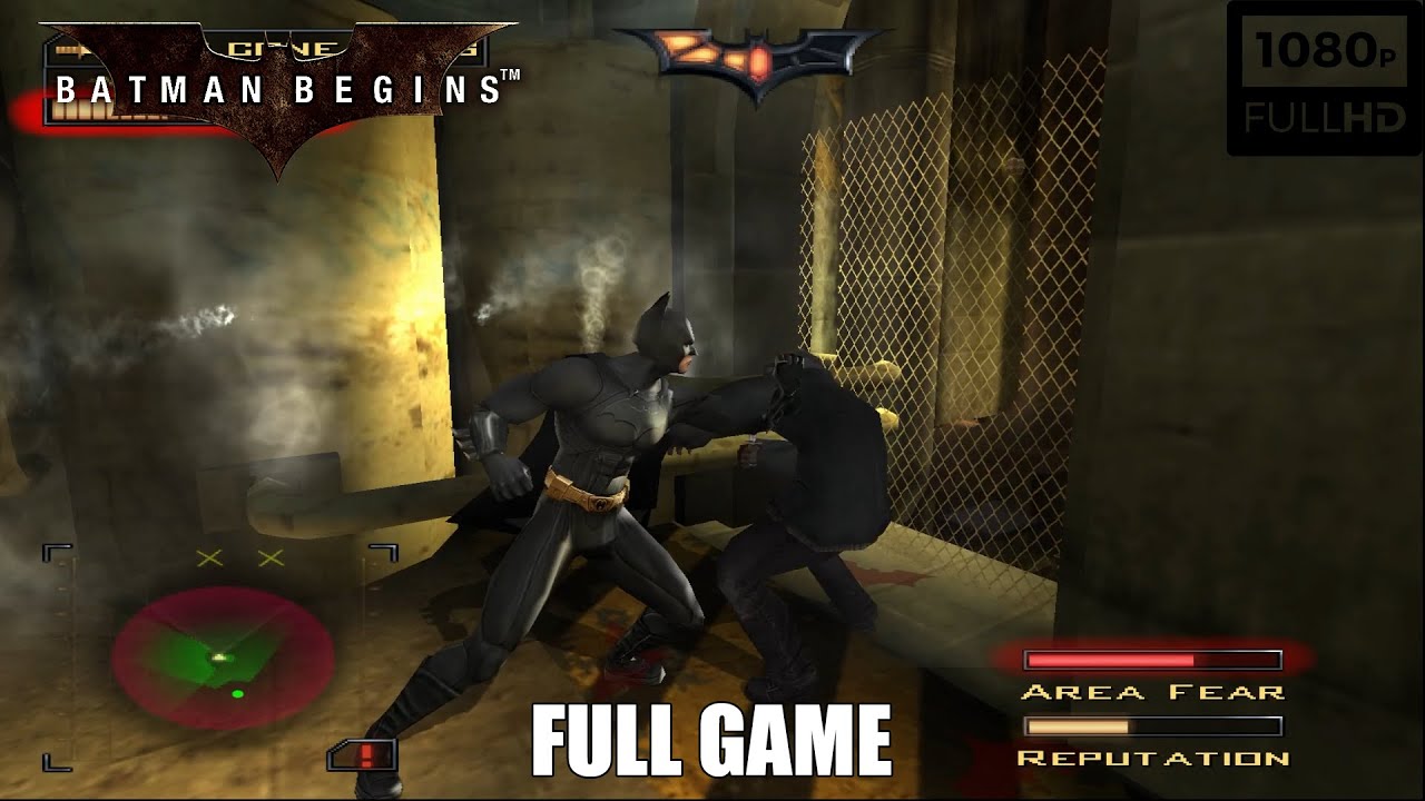 Batman Begins PS2 Full Game Walkthrough Challenging Difficulty - No Commentary (1080p HD)