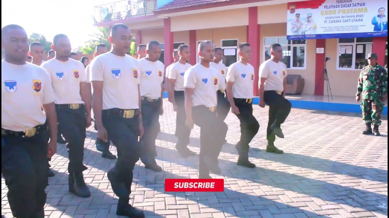 Pembina TNI Berpangkat Pelda Tes PBB Siswa Diklat GP 54 Subang Jawa Barat PT. Caraka Sakti Utama