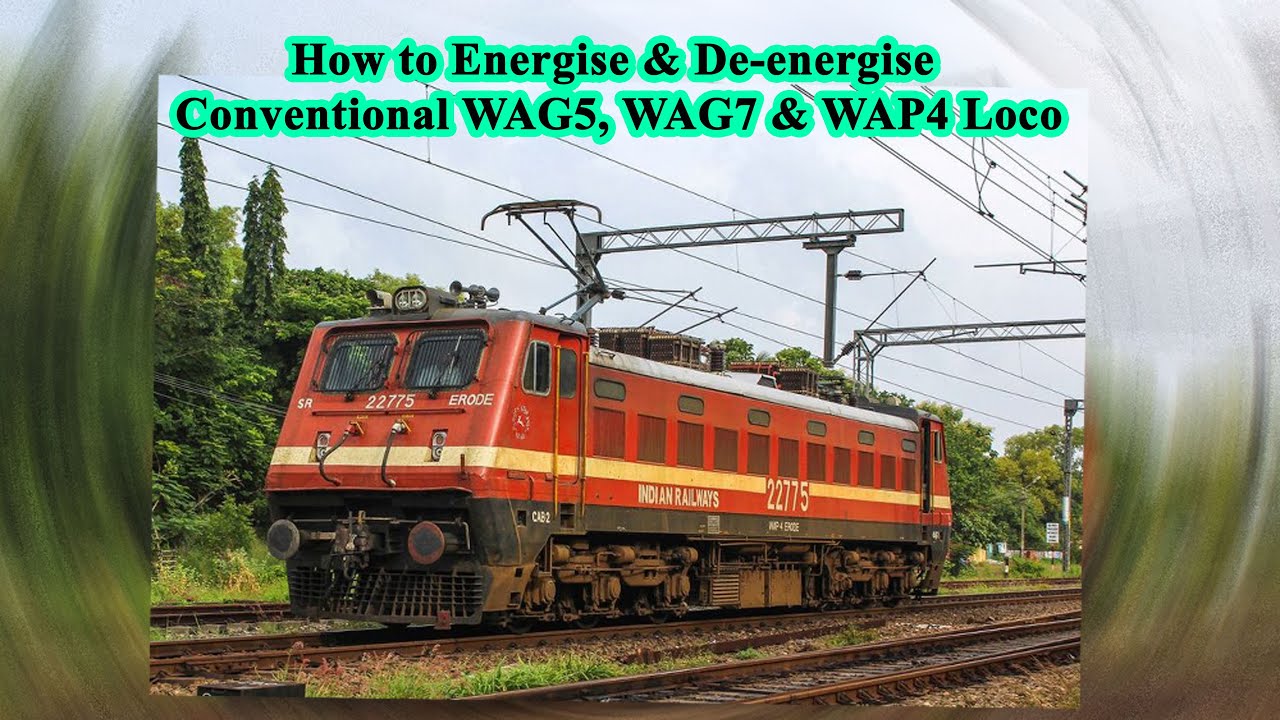 How to energise and de-energise Conventional Loco WAG5, WAG7, WAP4