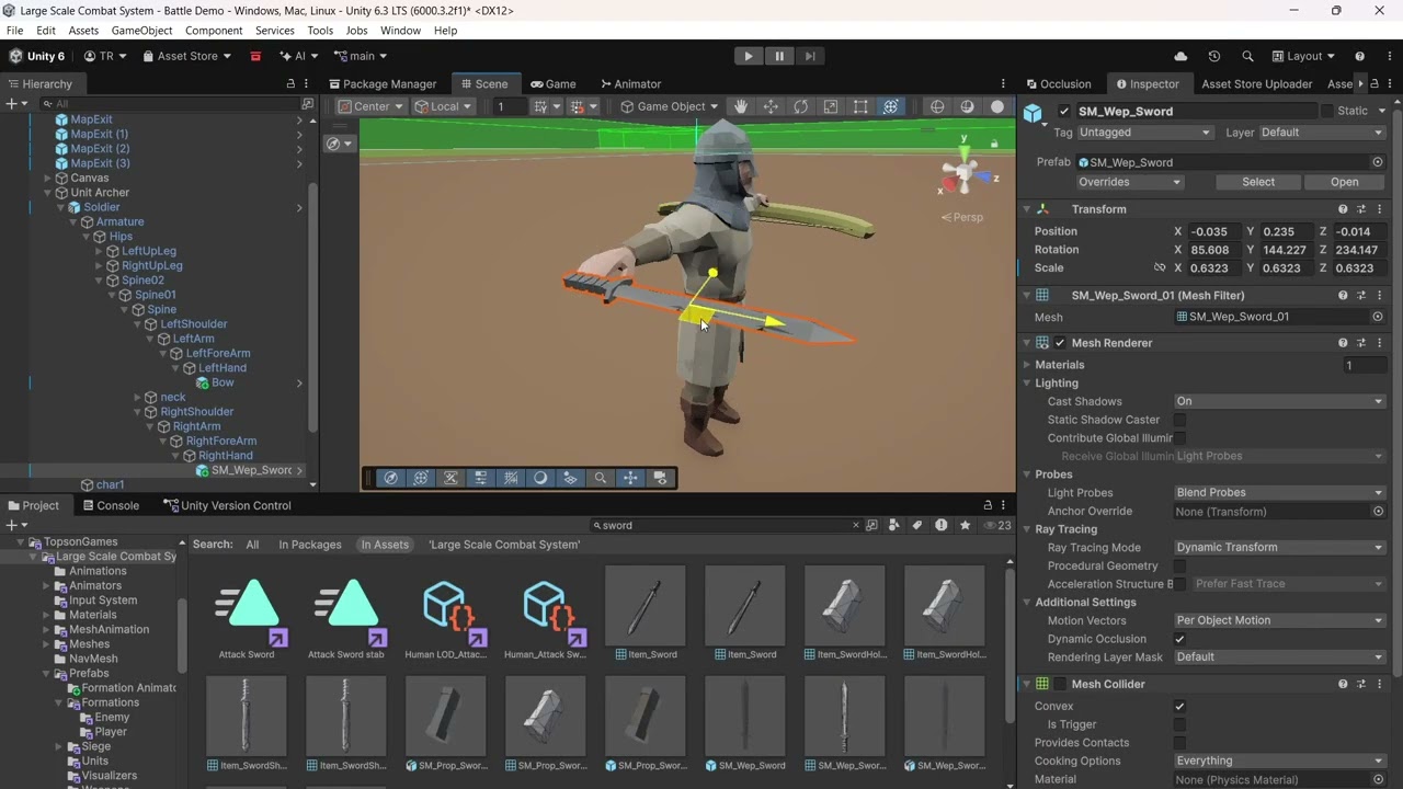 Setup Archer Formation - Unity Animator - Large Scale Combat System