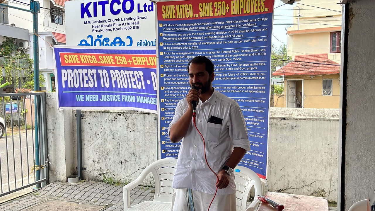 Adv.K.S.Arun Kumar addressing the protest to protect Kitco - Full video          #save KITCO