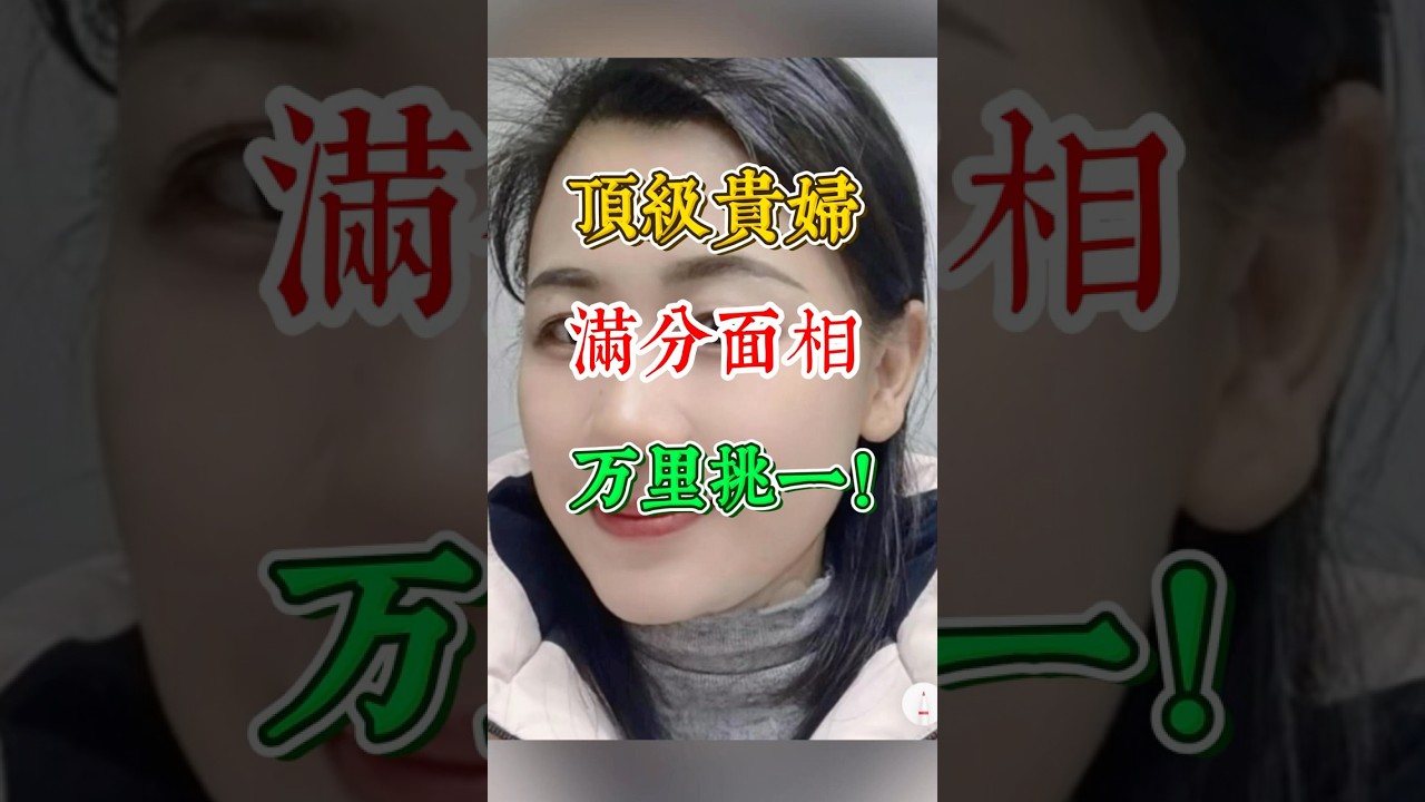 頂級貴婦，滿分面相，萬里挑一！