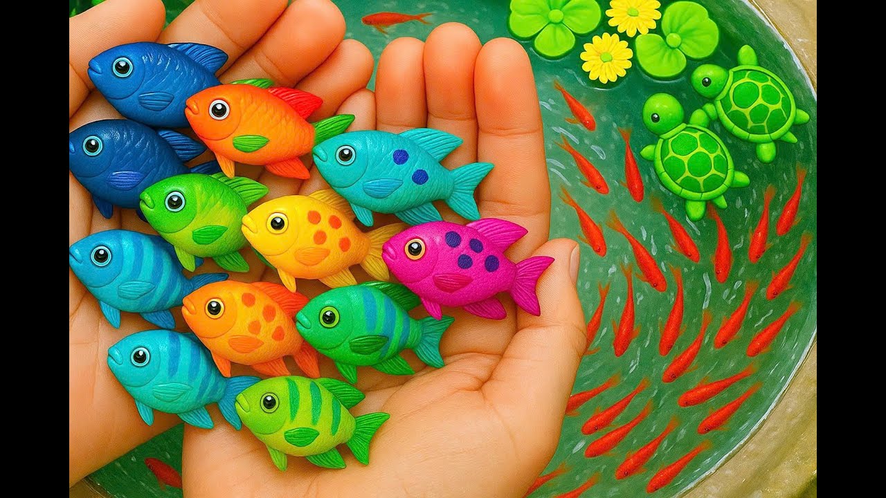 I get colorful ornamental fish in tiny pond, goldfish, baby turtle, platy fish, eel, koi,shrimp,