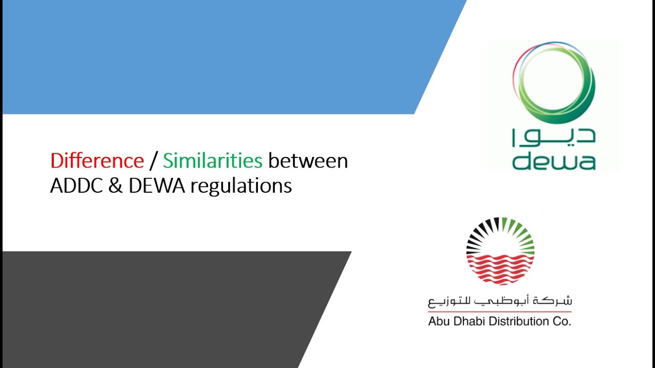 5 Difference between ADDC and DEWA regulations