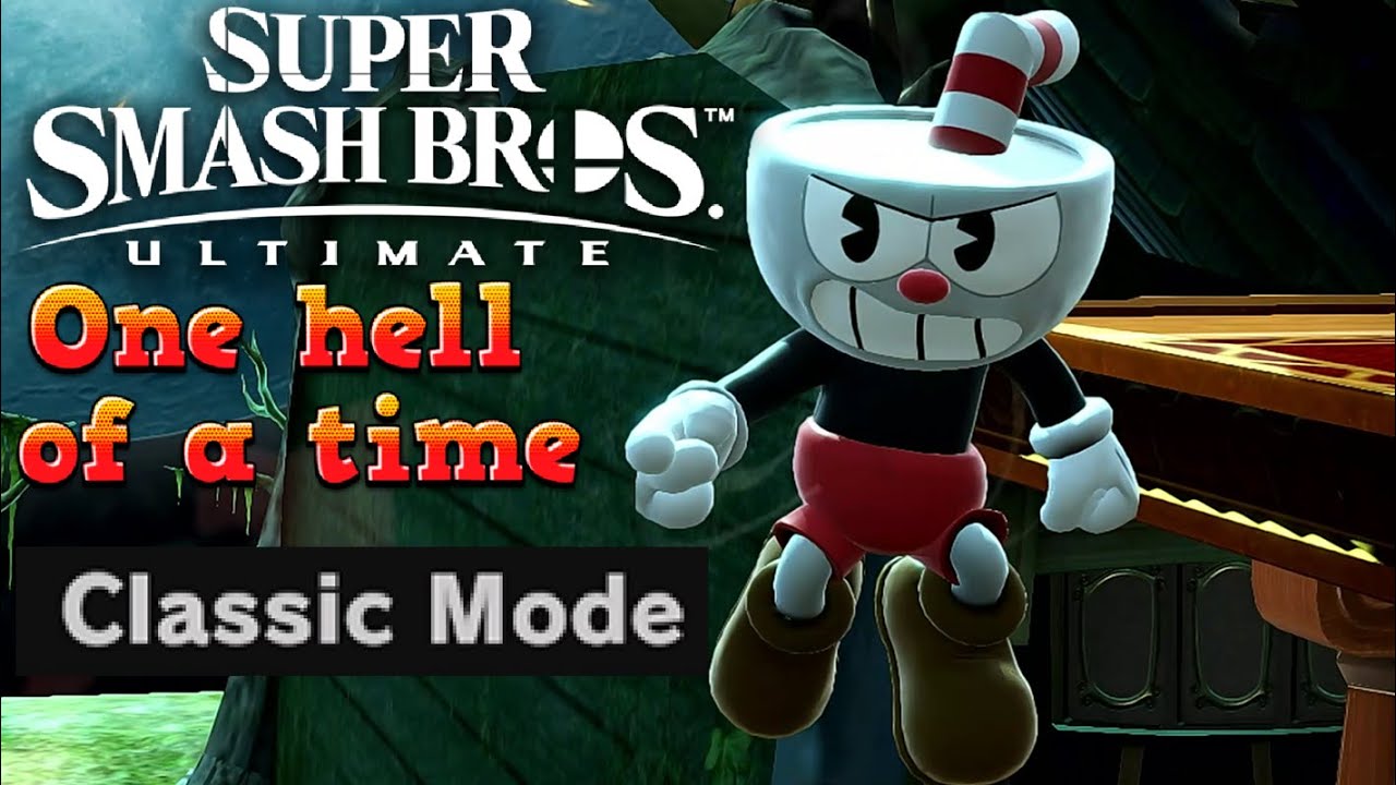 Super Smash Bros. Ultimate - Cuphead Classic Mode Gameplay [MOD]