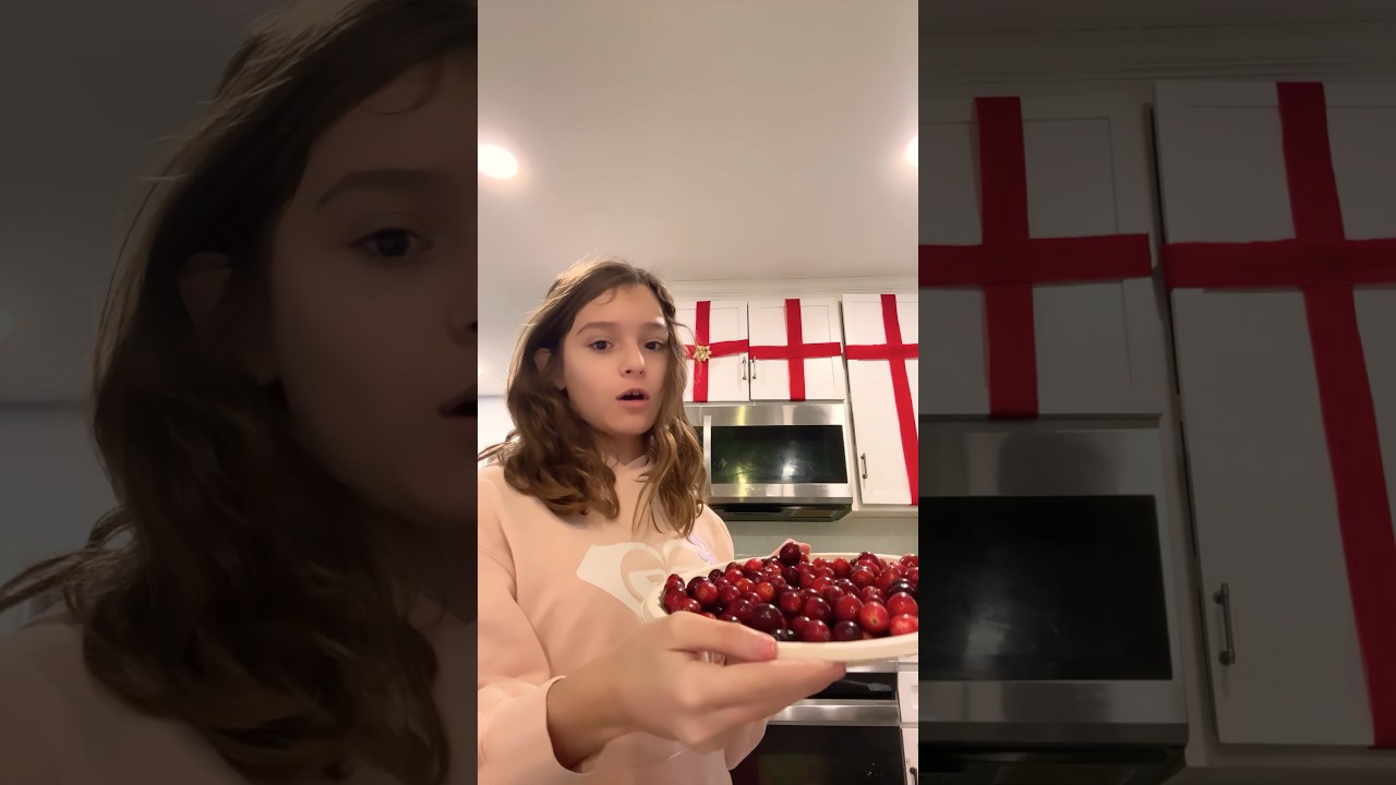 Making cranberry sauce, Christmas Eve part one