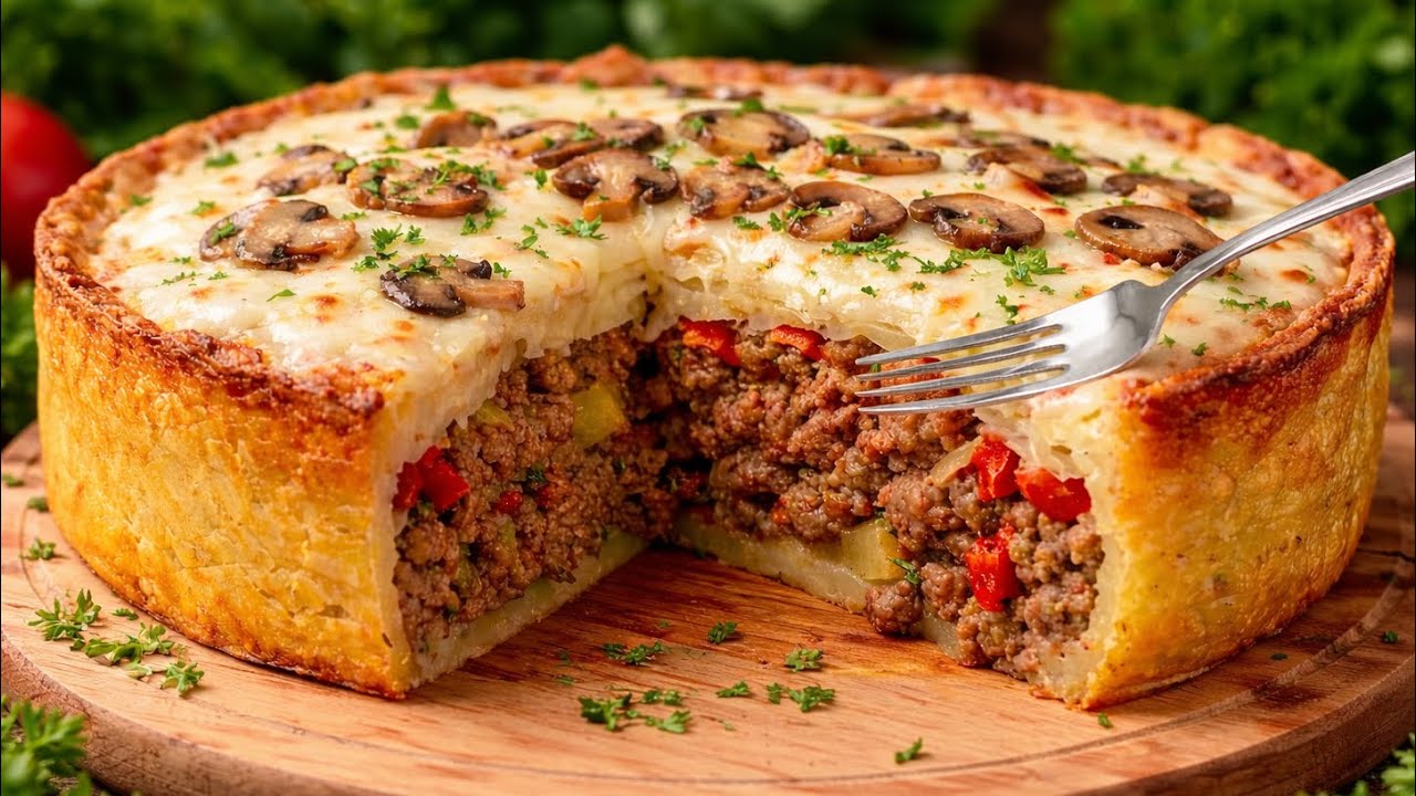 Niemand glaubt, dass es nur 2 Eier & Kartoffeln sind! Mit Hackfleisch gemischt – unglaublich lecker!