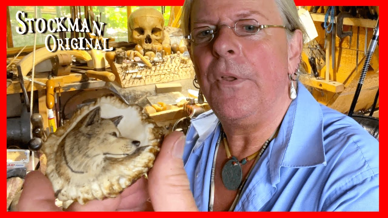How I created this wolf's head belt buckle from moose antler