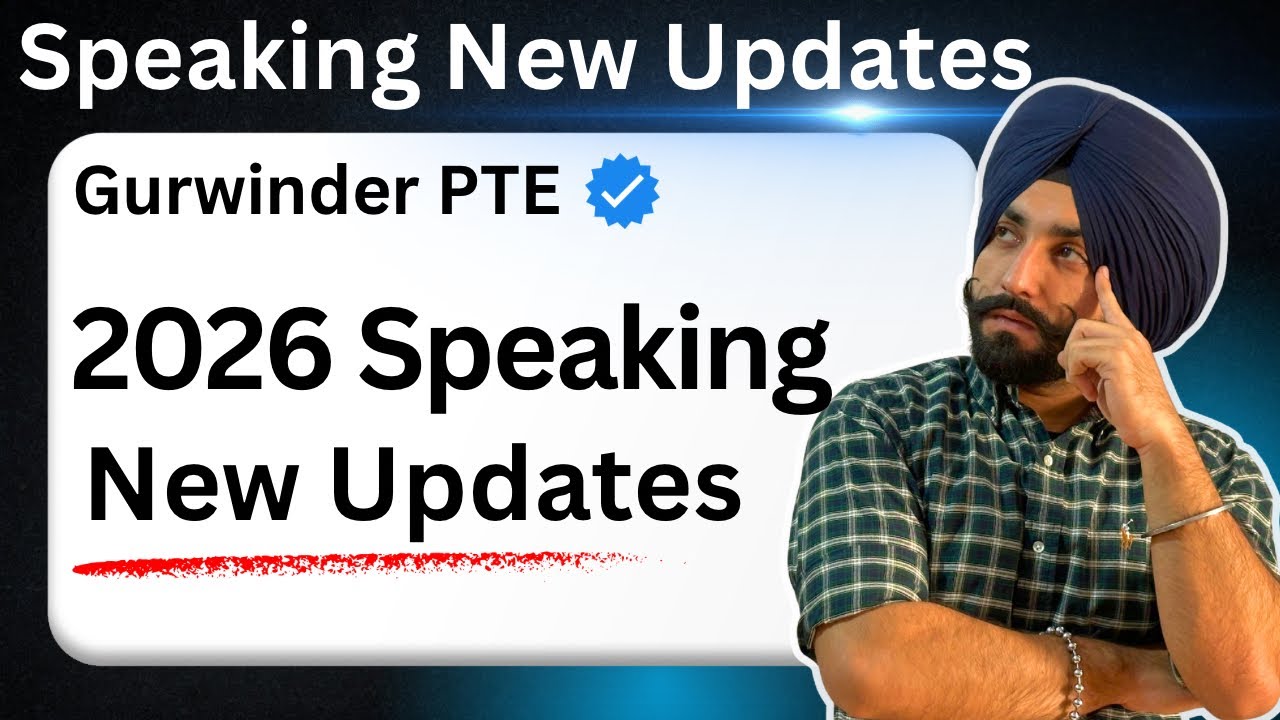 PTE Speaking new Updates, new changes in 2026, how to get 90 in speaking ( Gurwinder PTE )