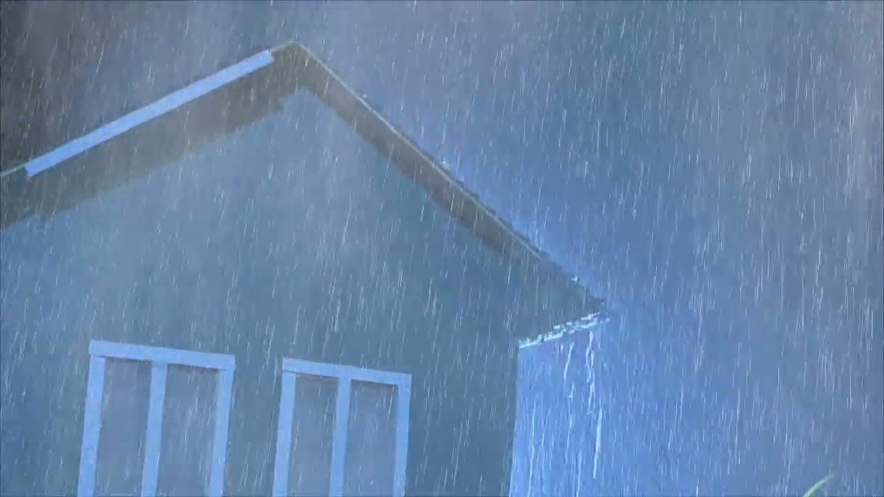 30 MINUTES - Rain Sounds on Rooftop Rain Black Screen Rain for Sleep, Study and Deep Relaxation