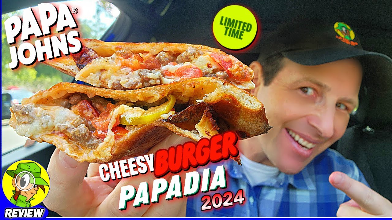 Papa John's® Cheesy Burger Papadia Review 👨‍🍳🍔🍕🫓 ⎮ Peep THIS Out! 🕵️‍♂️