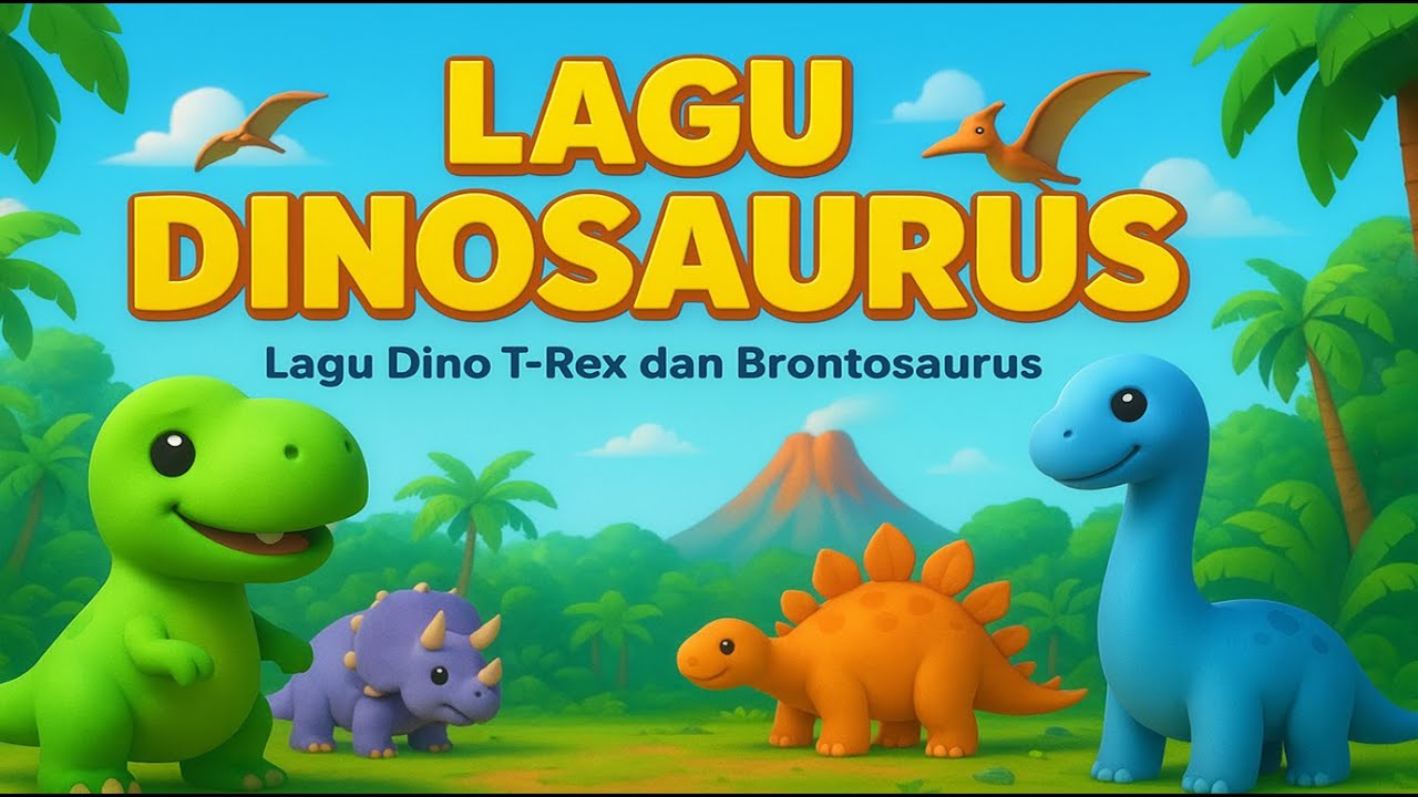 Lagu Dinosaurus | T Rex Badannya Besar Tangannya Kecil | Nursery Rhymes | Nusantara Kids 🦕🦖🎶