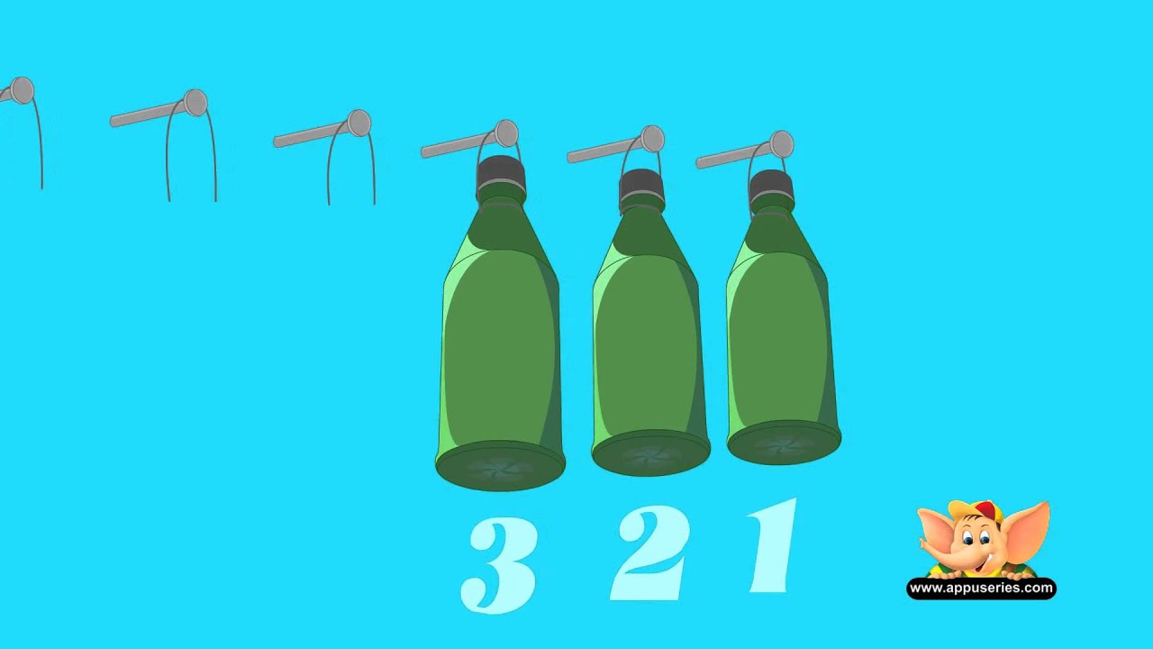 Ten Green Bottles - Nursery Rhyme (HD)