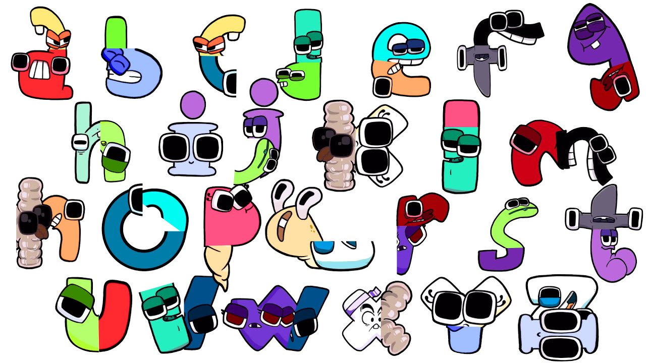 Alphabet Lore: Letter F Transforms Lowercase Letters (a-z)