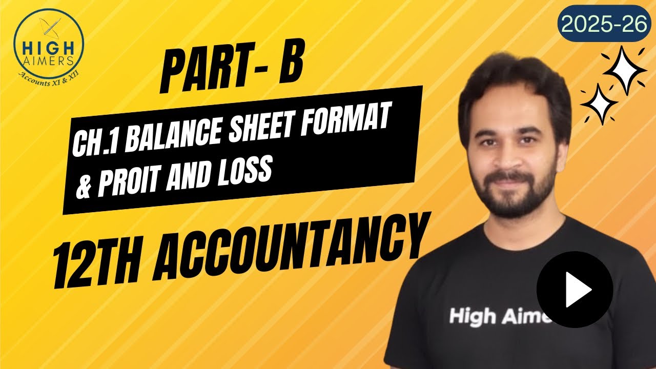 Balance sheet of ch 1 part b