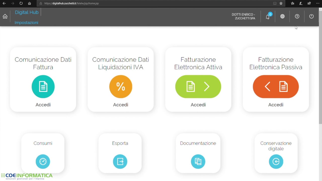 Guida sulla fatturazione elettronica (Digital Hub Zucchetti)