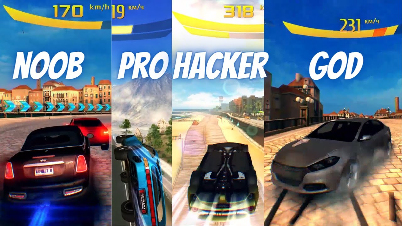 Noob vs Pro vs Hacker vs God