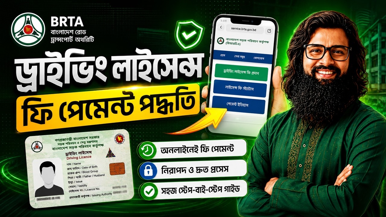 ড্রাইভিং লাইসেন্স ফি জমা দেওয়ার নিয়ম | Driving Licence Fee Payment Online