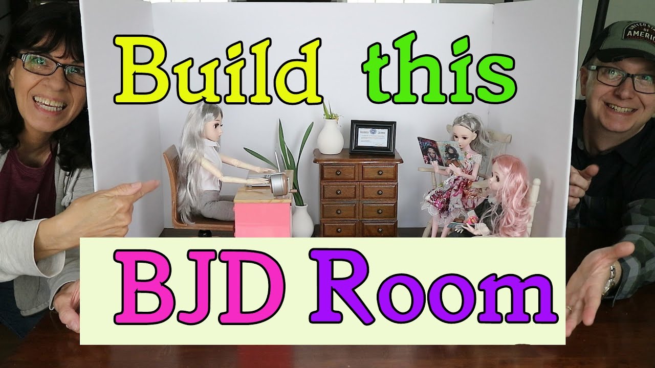 Cheap BJD Building a Doll Room, How to Make a Diorama Collapsible Room, 3D Printing Pokemon Bear 🐻👀😃