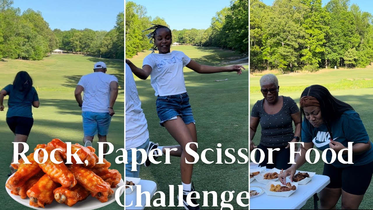 ROCK PAPER SCISSOR FOOD CHALLENGE ​⁠-GOLF COURSE EDITION ​⁠@tiahnamrose