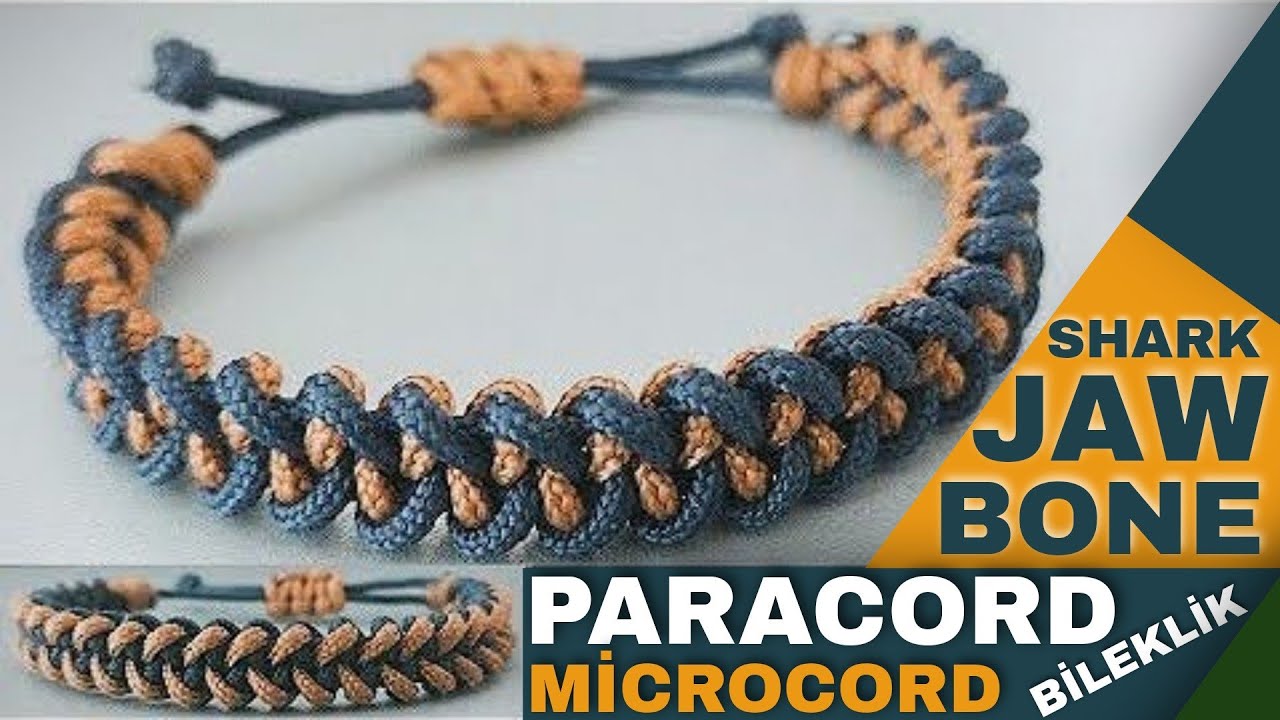 Paracord Bracelet EASY Making MİCROCORD SHARK JAW BONE MODEL - Paracord Bileklik KOLAY BASİT Yapımı