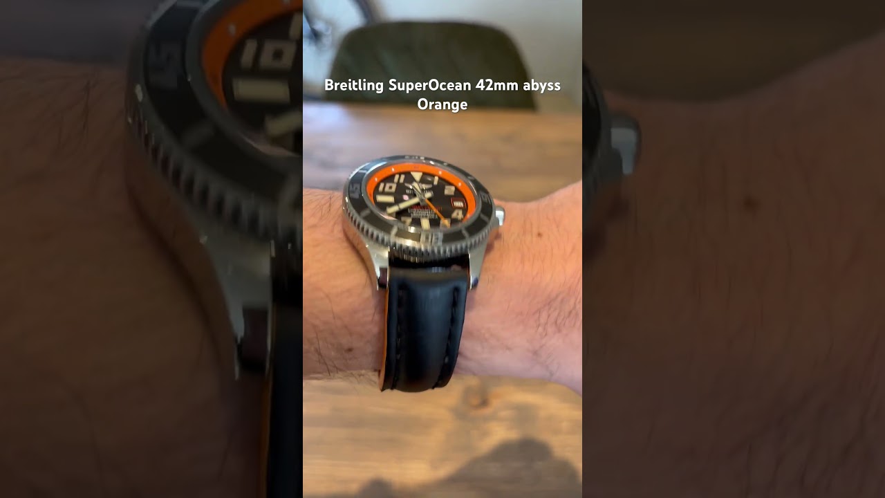 Breitling SuperOcean 42mm Abyss Orange #breitling #divewatch #SuperOcean